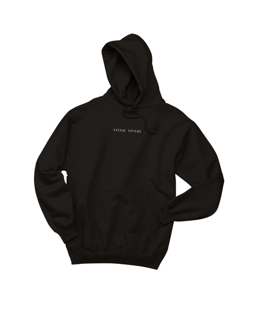 VITAM VIVERE HOODIE - BLACK